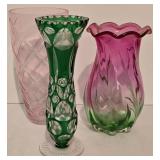 Bohemian Crystal Cut Vase & More Vase Options