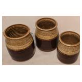 Crockery Cookie Jar & Canister Set