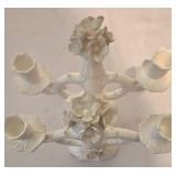 Vintage Ardalt Artware Lenwile Candelabra Pair + Heart Shaped Dish