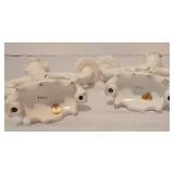 Vintage Ardalt Artware Lenwile Candelabra Pair + Heart Shaped Dish