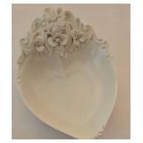 Vintage Ardalt Artware Lenwile Candelabra Pair + Heart Shaped Dish