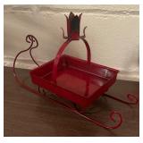 Cheery Holiday Decor including Sleighs, Candle, Wall Decor, Faux Greenery and More!