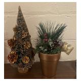 Cheery Holiday Decor including Sleighs, Candle, Wall Decor, Faux Greenery and More!