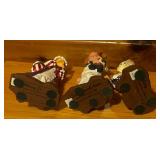 Department 56 Figurines and Backgrounds including Down the Chimney, Billy, Mary Joe, Santa, Staircase and More