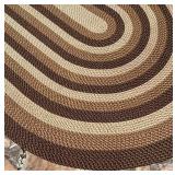 Very Large Vintage Oval Braided Rug
