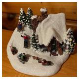 Thomas Kinkade Village Buildings including A Christmas Welcome, The Sleigh Ride, Country Christmas Home Coming and Winter at Mountain Chapel