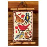 Petite Bird Motif Needlepoint Tapestry
