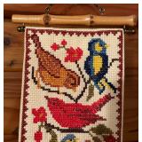 Petite Bird Motif Needlepoint Tapestry