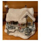 Thomas Kinkade Village Buildings including Santa