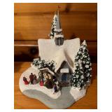 Thomas Kinkade Village Buildings including Santa