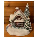 Thomas Kinkade Village Buildings including Santa