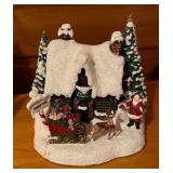 Thomas Kinkade Village Buildings including Santa