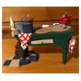 Department 56 Figurines and Kitchen Background