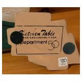 Department 56 Figurines and Kitchen Background