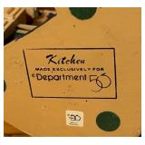 Department 56 Figurines and Kitchen Background