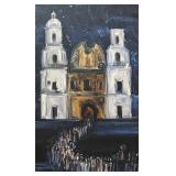 "Fiesta at San Xavier Mission" Print by Ted DeGrazia