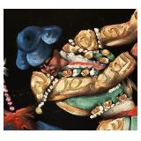 Original Vintage Matador Bull Fight Painting by R. Marquez