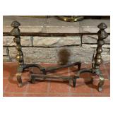 Pair of Vintage Brass Andirons