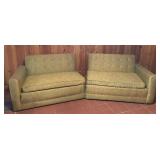 Neutral Vintage Two Part Sofa / Couch