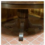 Round Vintage Oak Table