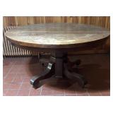 Round Vintage Oak Table