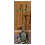 Vintage Brass Fireplace Set