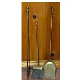 Vintage Brass Fireplace Set