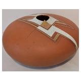 Vintage Signed T Habegir Large Pottery Vase