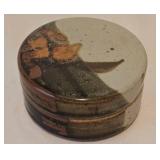 Red Wing Candleholder Duo + Covered Pottery Dish