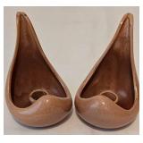 Red Wing Candleholder Duo + Covered Pottery Dish