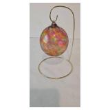 Three Hand Blown Glass Ornament with Stands
