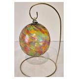Three Hand Blown Glass Ornament with Stands