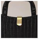 Woven Black Handbag Duo