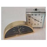Two Decorative Desk / Bed Side Clocks