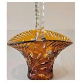 Vintage Treasures including a Vintage Amber Cut to Clear Glass Basket and More