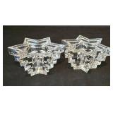 Large Star Shaped Mirrored Tray, Four Star Shaped Mirrored Coasters and Candle Holders