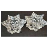 Large Star Shaped Mirrored Tray, Four Star Shaped Mirrored Coasters and Candle Holders