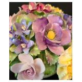 Three Vintage Hand Painted Bone China Floral Figurines