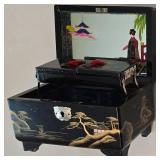Vintage Trinket and Jewelry Boxes including a Vintage Asian Inlaid Jewelry Box