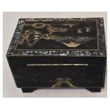 Vintage Trinket and Jewelry Boxes including a Vintage Asian Inlaid Jewelry Box