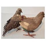 Decorative Straw Chicken Figurines