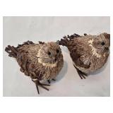 Decorative Straw Chicken Figurines