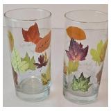 Set of Vintage Libbey Autumn Leaf Six Inch Tumblers