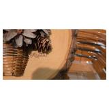 Vintage Longaberger Basket, Decorative Goose Shaped Basket with Faux Fruit and More