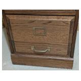 Two Drawer Oak Filing Cabinet