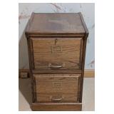 Two Drawer Oak Filing Cabinet