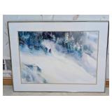 Large Framed Watercolor Painting by Marija Sultans Netz