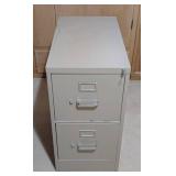 Two Drawer Metal File Cabinet