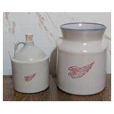 Small Red Wing Stoneware Jug and Utensil Holder