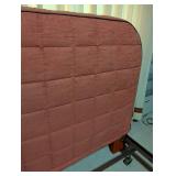 Burnt Orange Upholstered Queen Headboard and Frame